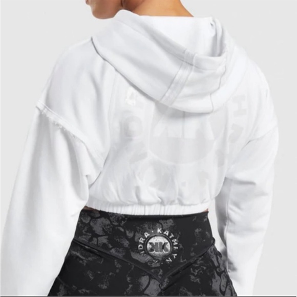 Gymshark Kendra Kathryn crop top full zip hoodie, size XXL - Picture 2 of 9